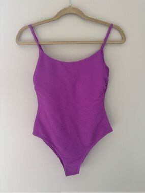Billabong Purple Ribbed One-Piece Swimsuit